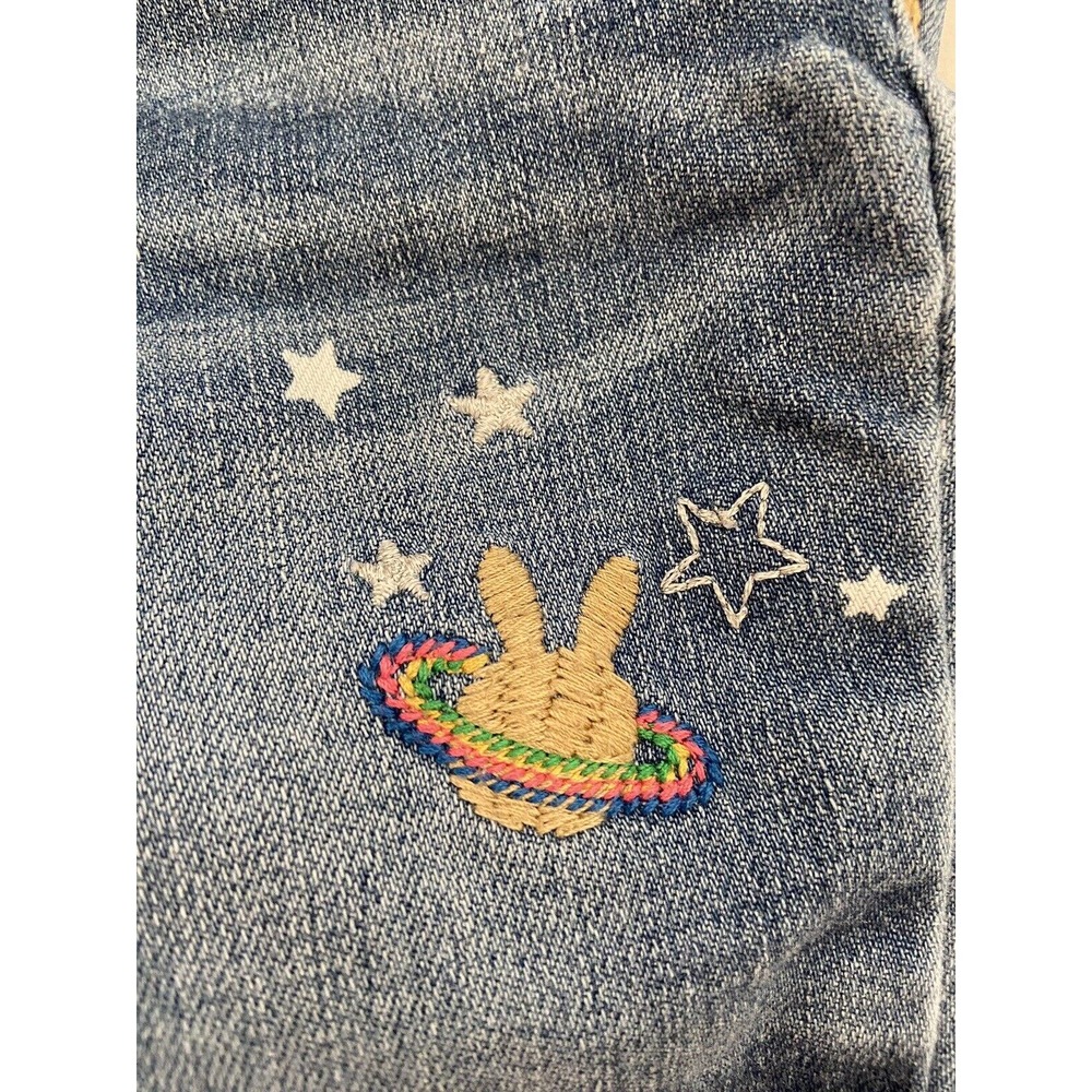 Baby Gap Girls 2T Jeans Stars Planets Flowers Embroidered Sarah Jessica Parker - Picture 5 of 9